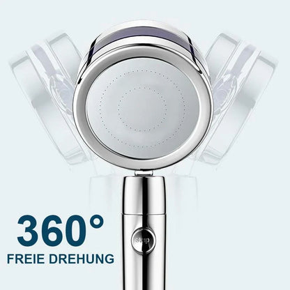 Rotating High-Pressure Shower Head